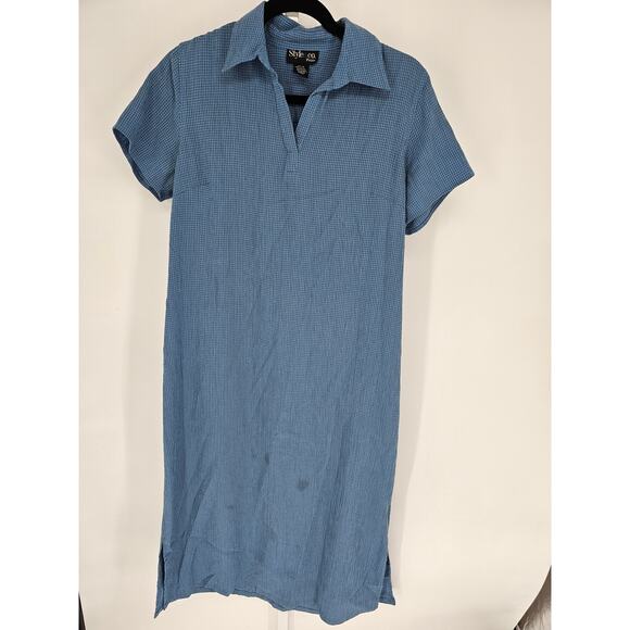 Style&Co Women's Waffle Ribbed Short Sleeve Collared Polo Dress Size 12P - Picture 1 of 5